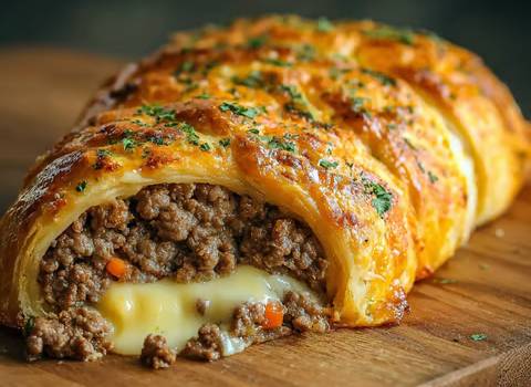  Meine fresse ist das lecker, Hackfleisch Käse Rolle