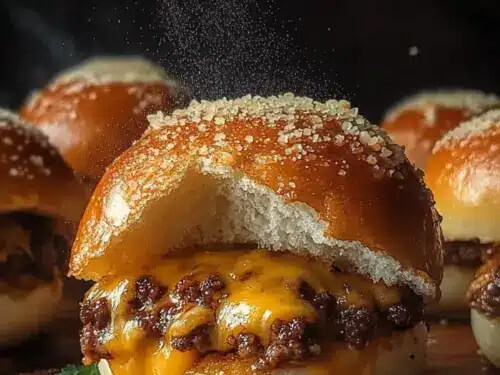 Knoblauch-Parmesan-Cheeseburger
